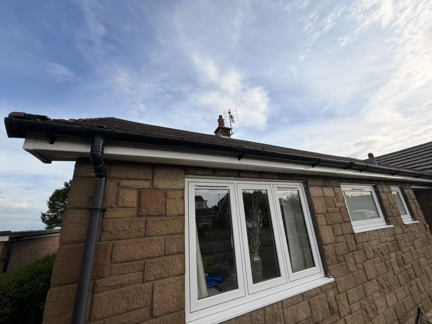 Roofline and guttering detail showing the area Hopkins maintains