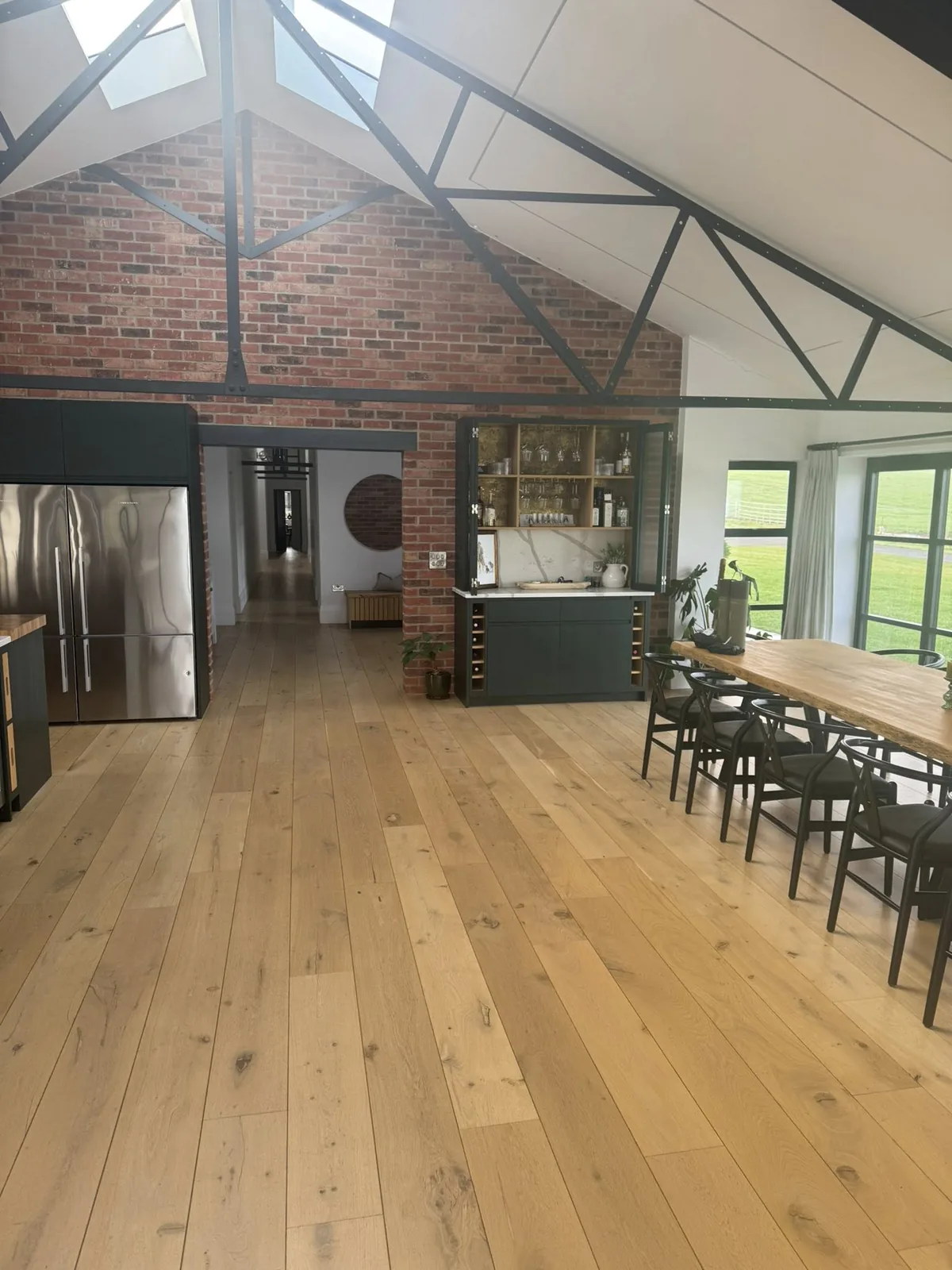 A cleaned barn-conversion holiday let interior in the Yorkshire Dales